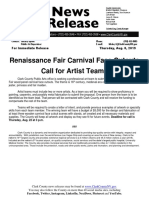 Renaissance Fair Carnival Face Cutouts Call for Artist Teams