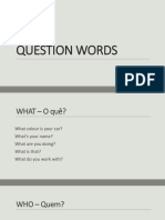 Question Words Exercises