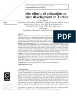 Gender Effects of Education On Economic Development in Turkey