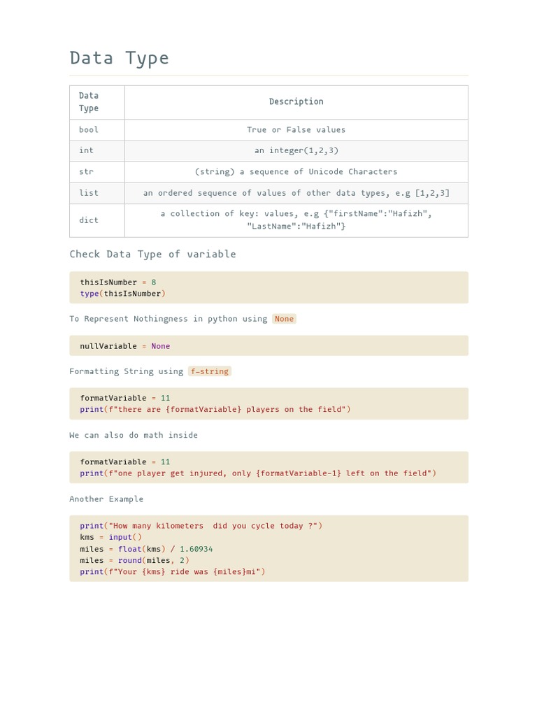 Check Data Type of Variable | PDF | Data Type | String (Computer Science)