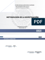 Metodologia de La Investigacion