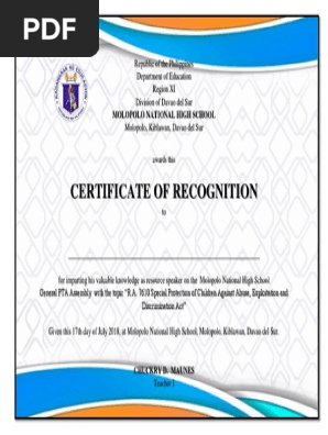 Certificate