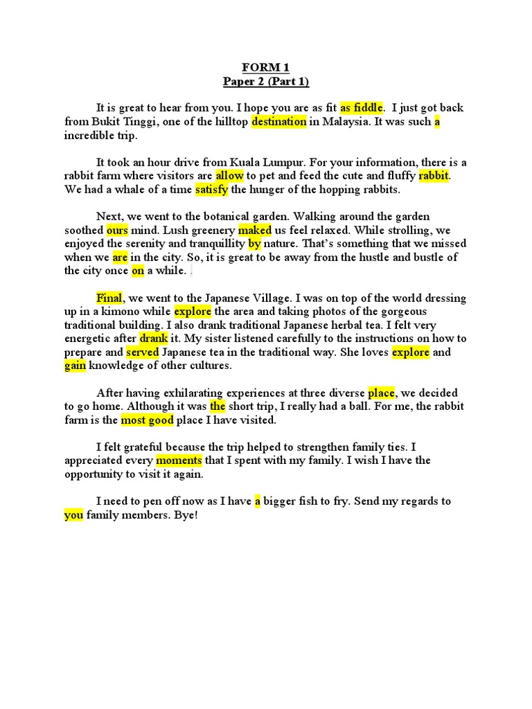 Form 1 Paper 2 Error Correction | PDF | Firefighter | Nature
