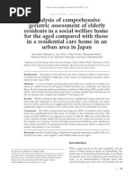 Download Analysis of Comprehensive Geriatric Assessment of Elderly Residents in a Social Welfare Home for the Aged Compared With Those in a Residential Care Home in an Urban Area in Japan by Geriatric_Neurology SN42203745 doc pdf