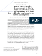 Analysis of Comprehensive Geriatric Assessment of Elderly Residents in a Social Welfare Home for the Aged Compared With Those in a Residential Care Home in an Urban Area in Japan