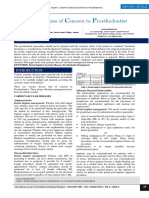 Systemic Diseases of Concern To Prosthodontist