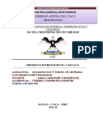 Diferencia entre eficiencia y eficacia en la gestión de sistemas contables