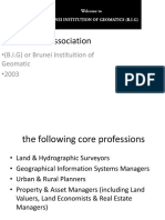 Professional Association: - (B.I.G) or Brunei Instituition of Geomatic - 2003