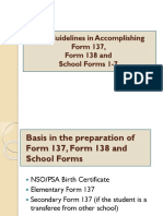 New Guidelines in Accomplishing FORMS