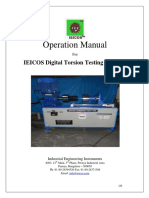 IEICOS DTTM Torsion Testing Machine Operation Manual
