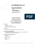 Human Behavior in Organization Group 1: (Sessions 6 and 7)