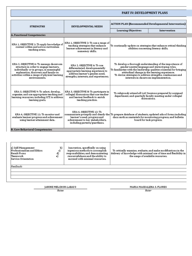 Developmental Intervention Action Plan | PDF | Educational Technology ...