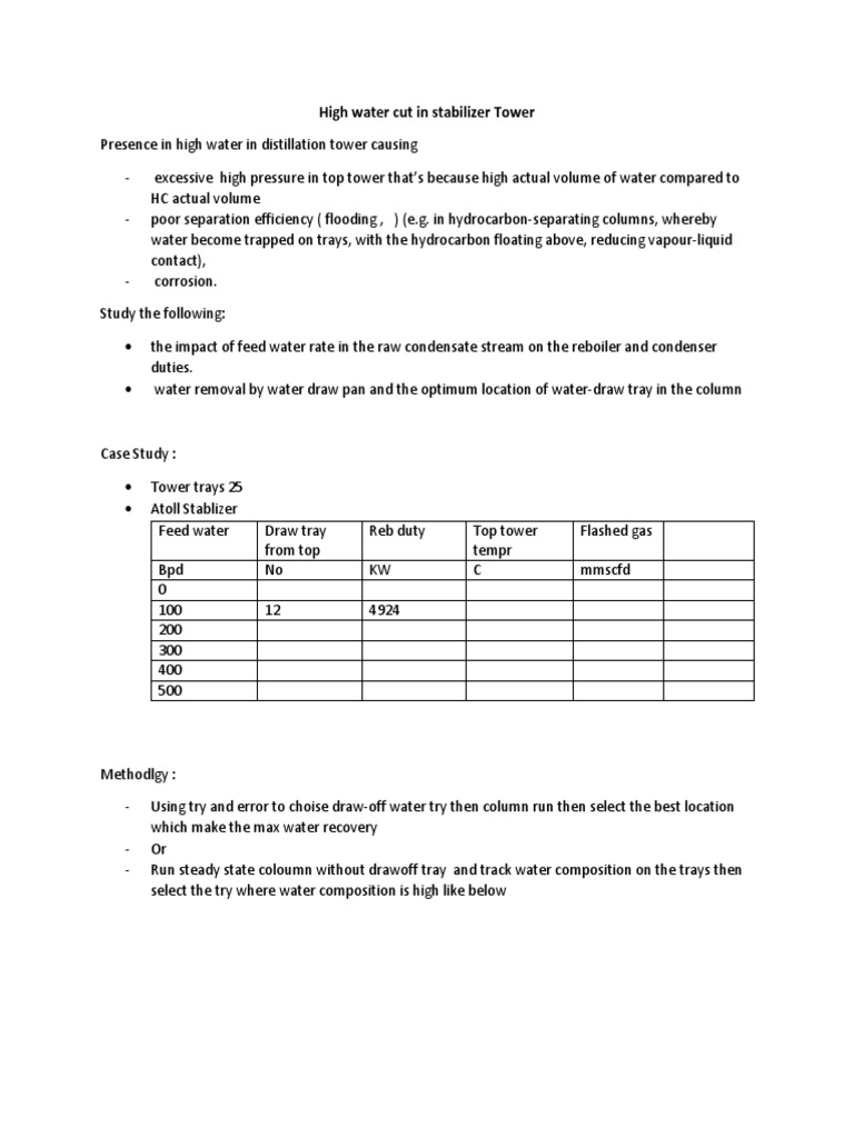 Optimizing Water Draw Tray Location | PDF | Heat Exchanger | Distillation