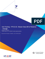 S4HANA UT PP 01 02 Master Data Change Bill of Material V1.0