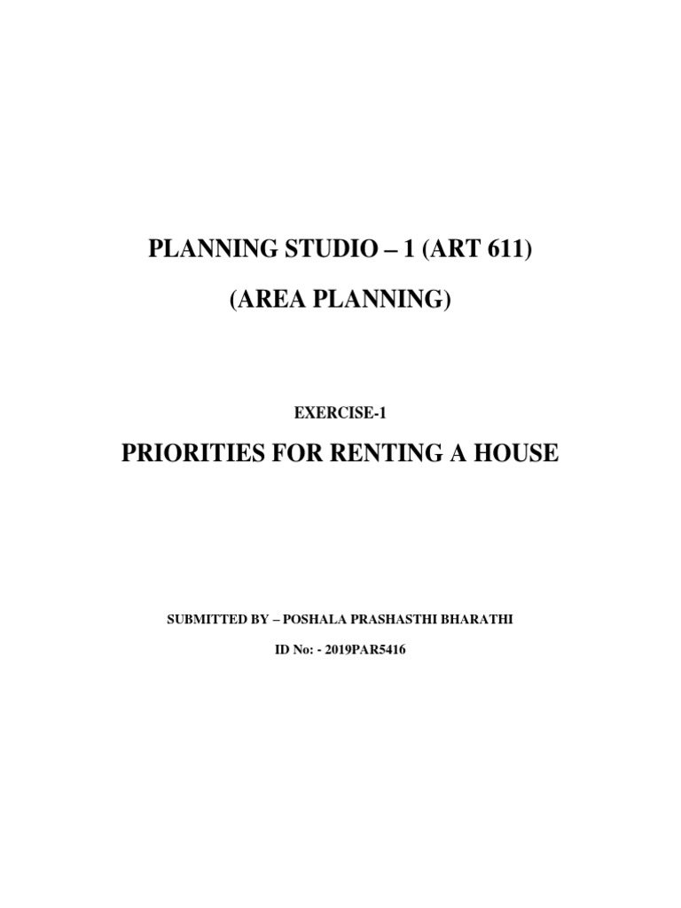 House Rental Priorities by Demographic | PDF | Apartment | Car