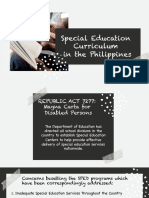 Special Education Curriculum in The Philippines