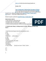 40+ Contoh Soal PTS Tema 1 Untuk Kelas 1 SD Dan Kunci Jawabnya