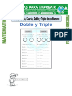 Ficha Mitad para Tercero de Primaria