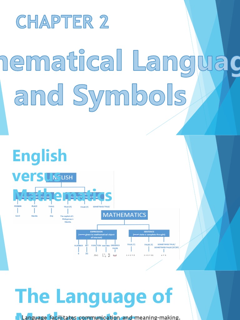 Chapter 2 Mathematical Language and Symbols | PDF | Multiplication ...