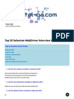 Top 50 Selenium WebDriver Interview Questions, Web Driver Framework