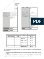 Delhivery tax invoice for logistics services from Telangana to Andhra Pradesh