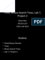 Trees, Binary Search Trees, Lab 7, Project 2
