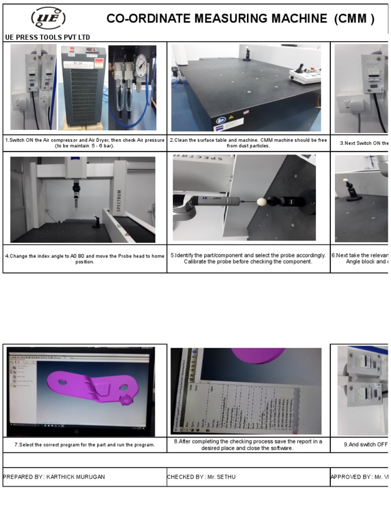 Co-Ordinate Measuring Machine (CMM) : Ue Press Tools PVT LTD | PDF ...