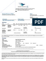 Electronic Ticket Receipt: Itinerary