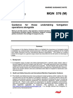 MGN 576 (M) : Guidance For Those Undertaking Fumigation Operations Alongside