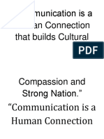 "Communication Is A Human Connection That Builds Cultural