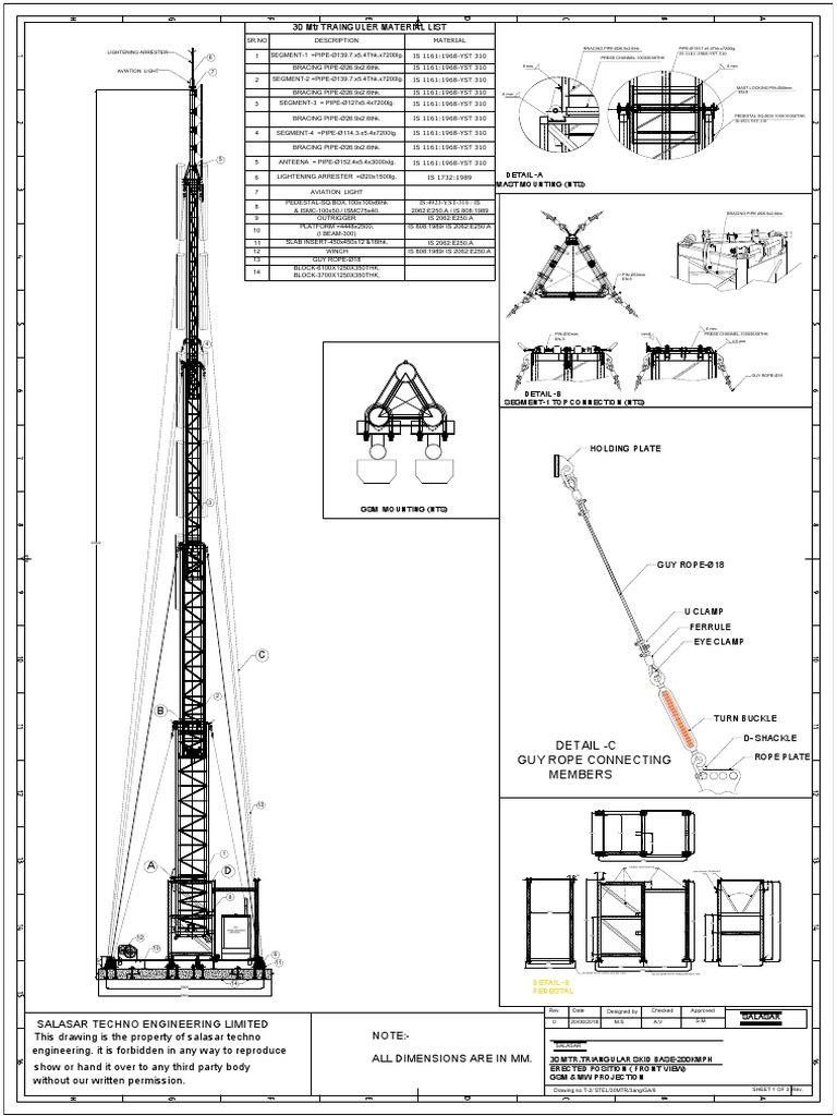 30m Triangular Skid Base Design | PDF