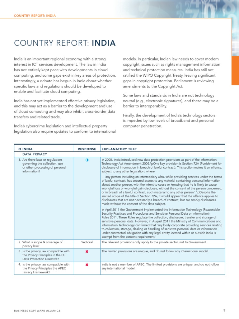 India Cloud Computing Legal Framework | PDF | Internet Access | Fiber ...