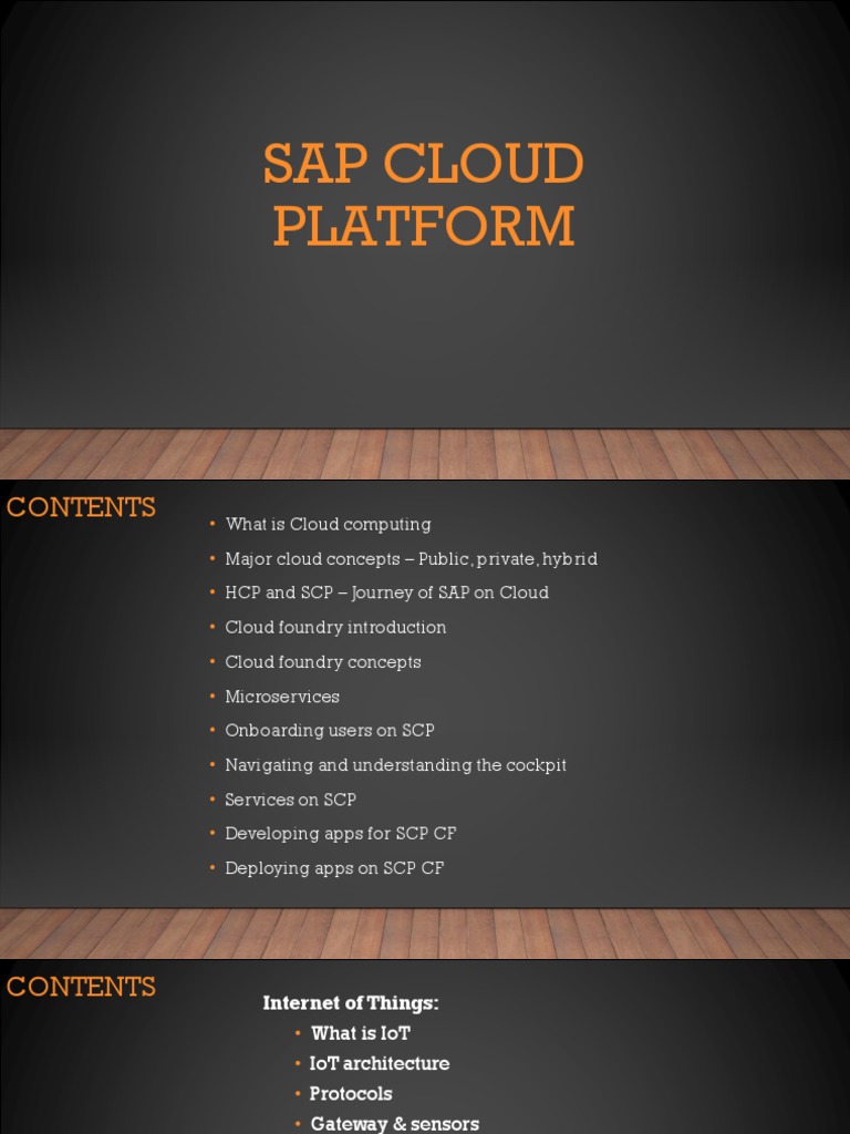 SAP Cloud Platform Overview and Training | PDF | Sap Se | Cloud Computing