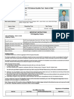 Hall Ticket: TCS National Quali Er Test - Batch of 2020: Reference Number Roll No