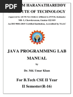 Java Programming Lab Manual