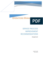 Perations Anagement: Service Proccess Improvement Recommendations