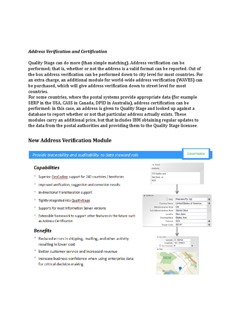 Address Verification Interface | Download Free PDF | Data Quality ...