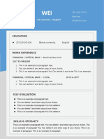 1Minimalist Blue Resume for Designer-WPS Office