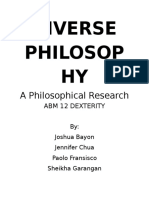 Diverse Philosop HY: A Philosophical Research
