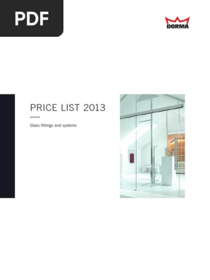 Glass Price List 2013 Eng Door Wall