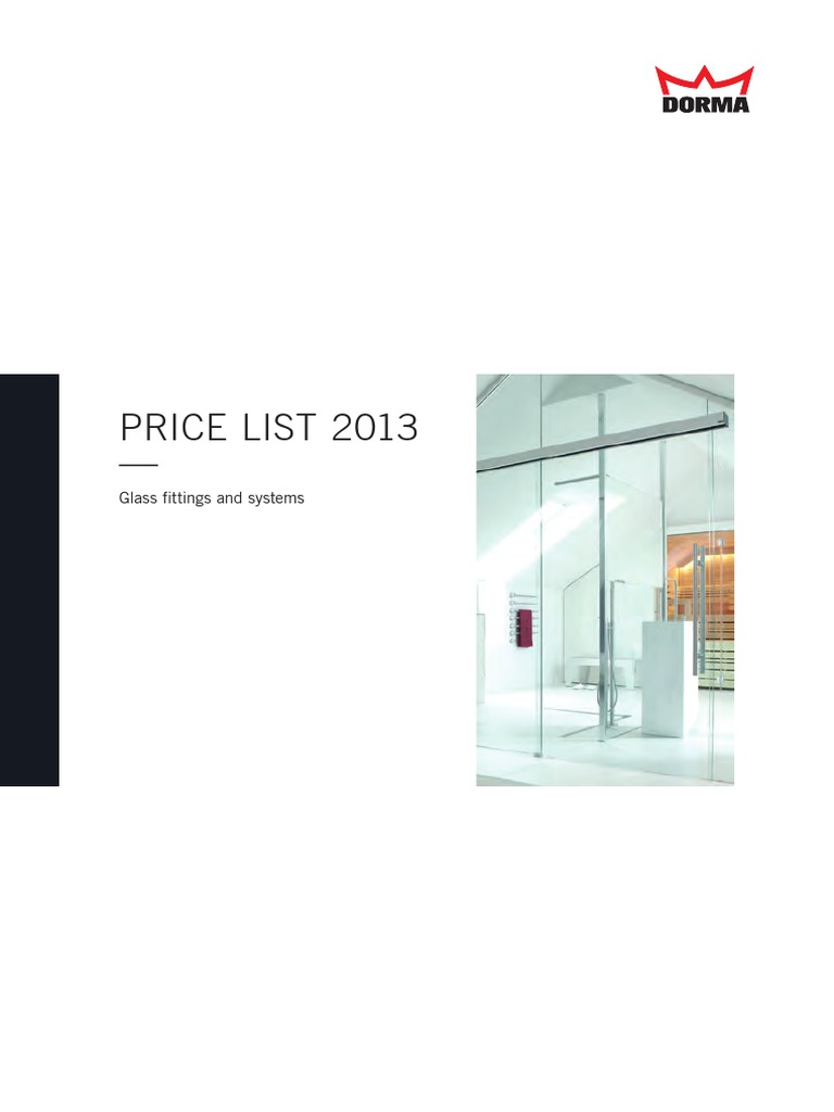 Glass Price List 2013 ENG PDF Door Wall