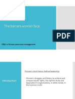 The Barriers Women Face: MBA in Human Resources Management