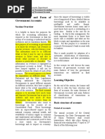 Structure of Government Account