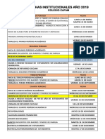 Fechas Cafam 2019