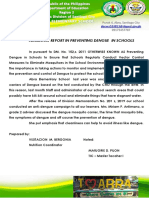 Narrative Report in Preventing Dengue in Schools: Abraes103823@deped - Gov.ph