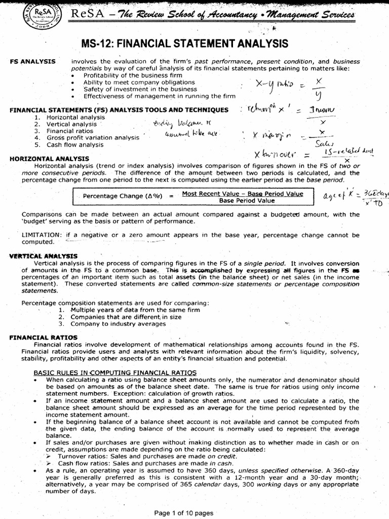 FS Analysis | PDF | Dividend | Revenue