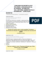 Questões sobre Decreto-Lei 200/1967 e estrutura administrativa