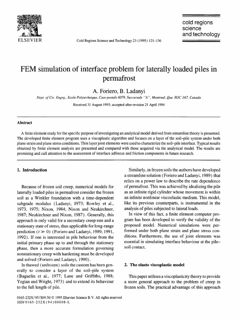 FEM Simulation of Interface Problem For Laterally Loaded Piles in ...