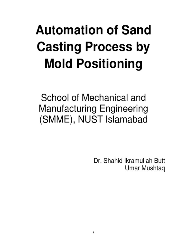 Automation of Sand Casting Process by Mold Positioning | PDF | Casting