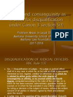 Affinity and Consanguinity As A Basis For Disqualification Under Canon 3 Section 5 (F)